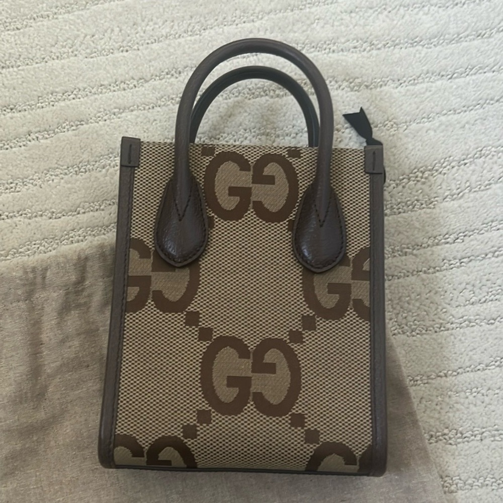 Gucci GG Jumbo 2 Way Handbag in Brown